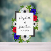 Patriotic Panda Anemone Wedding Acrylschild (Neutral)
