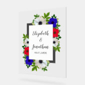 Patriotic Panda Anemone Wedding Acrylschild (Winkel)