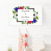 Patriotic Panda Anemone Wedding Banner (Insitu)