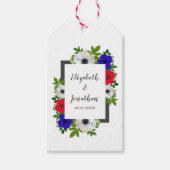 Patriotic Panda Anemone Wedding Geschenkanhänger (Vorderseite)