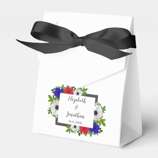 Patriotic Panda Anemone Wedding Geschenkschachtel (Vorderseite)