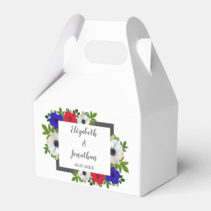 Patriotic Panda Anemone Wedding Geschenkschachtel