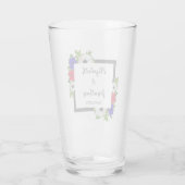 Patriotic Panda Anemone Wedding Glas (Rückseite)