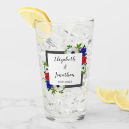 Patriotic Panda Anemone Wedding Glas