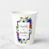 Patriotic Panda Anemone Wedding Pappbecher (Vorderseite)