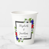 Patriotic Panda Anemone Wedding Pappbecher (Vorderseite)