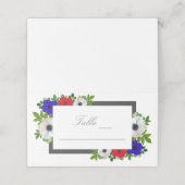 Patriotic Panda Anemone Wedding Platzkarte (Außenseite Aufgefaltet)