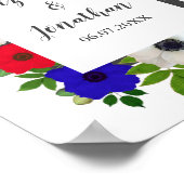 Patriotic Panda Anemone Wedding Poster (Ecke)