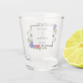 Patriotic Panda Anemone Wedding Schnapsglas (Rückseite)