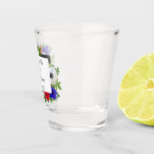 Patriotic Panda Anemone Wedding Schnapsglas (Rechts)