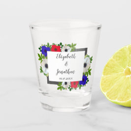 Patriotic Panda Anemone Wedding Schnapsglas