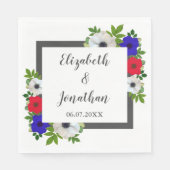 Patriotic Panda Anemone Wedding Serviette (Vorderseite)