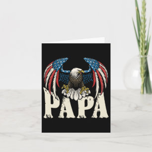 Patriotic Papa Bald Eagle Shirt Usa Flag 4. Ju Karte