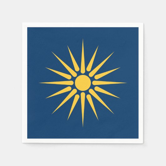 Patriotic paper napkins with flag of Macedonia Serviette (Vorderseite)