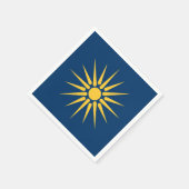 Patriotic paper napkins with flag of Macedonia Serviette (Ecke)