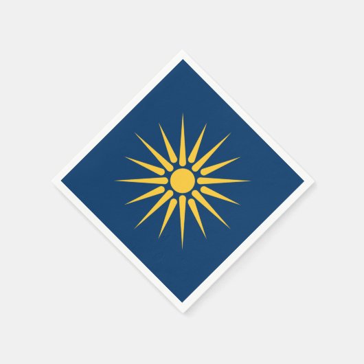 Patriotic paper napkins with flag of Macedonia Serviette (Ecke)
