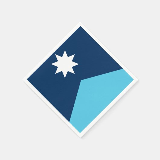 Patriotic paper napkins with flag of Minnesota, US Serviette (Ecke)