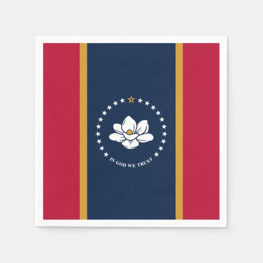 Patriotic paper napkins with flag of Mississippi Serviette (Vorderseite)