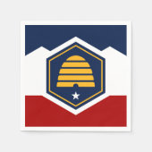 Patriotic paper napkins with flag of Utah, USA Serviette (Vorderseite)