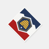 Patriotic paper napkins with flag of Utah, USA Serviette (Ecke)