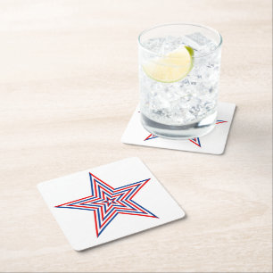 Patriotic Paper Star Drink Untersetzer