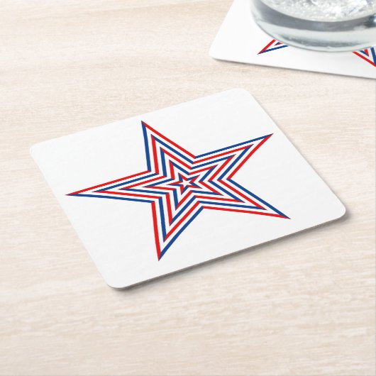 Patriotic Paper Star Drink Untersetzer (angewinkelt)
