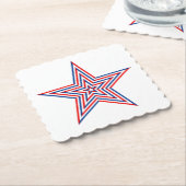 Patriotic Paper Star Drink Untersetzer (angewinkelt)