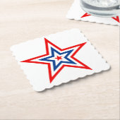 Patriotic Paper Star Drink Untersetzer (angewinkelt)