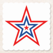 Patriotic Paper Star Drink Untersetzer (Vorderseite)