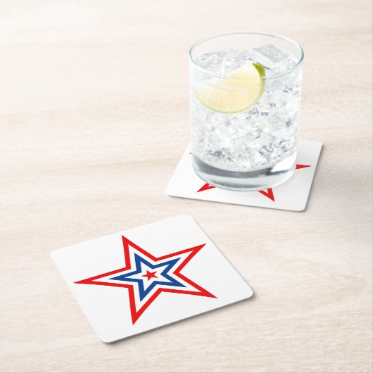 Patriotic Paper Star Drink Untersetzer (Vor Ort)