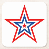 Patriotic Paper Star Drink Untersetzer (Vorderseite)