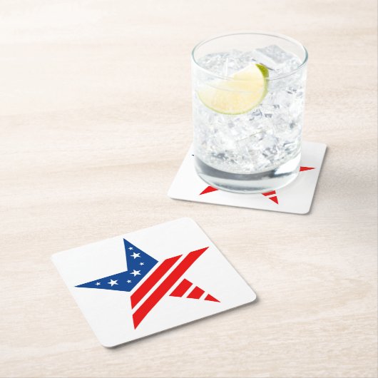 Patriotic Paper Star Drink Untersetzer (Vor Ort)