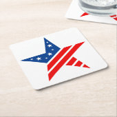 Patriotic Paper Star Drink Untersetzer (angewinkelt)
