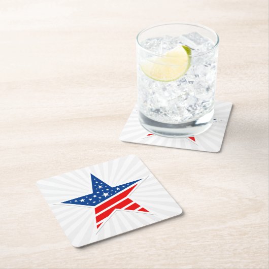 Patriotic Paper Star Drink Untersetzer (Vor Ort)