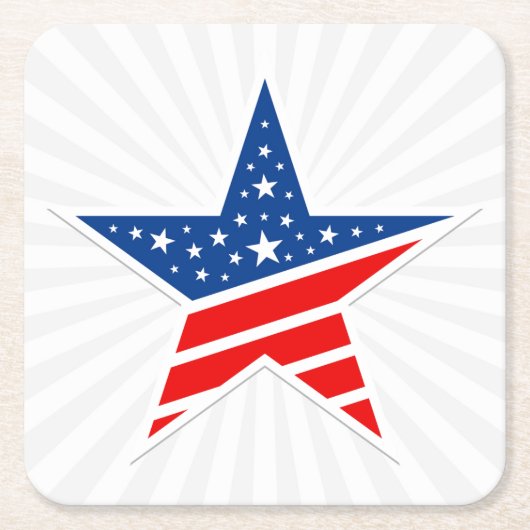 Patriotic Paper Star Drink Untersetzer (Vorderseite)