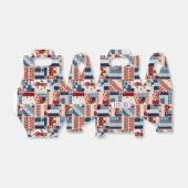 Patriotic Patchwork Quilt Favor Box Geschenkschachtel (Ungefaltet)