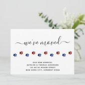 Patriotic Paw druckt Personalisierte Bewegung Ankündigung (Stehend Vorderseite)