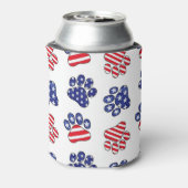 Patriotic Paw Prints Dosenkühler (Kanne Rückseite)