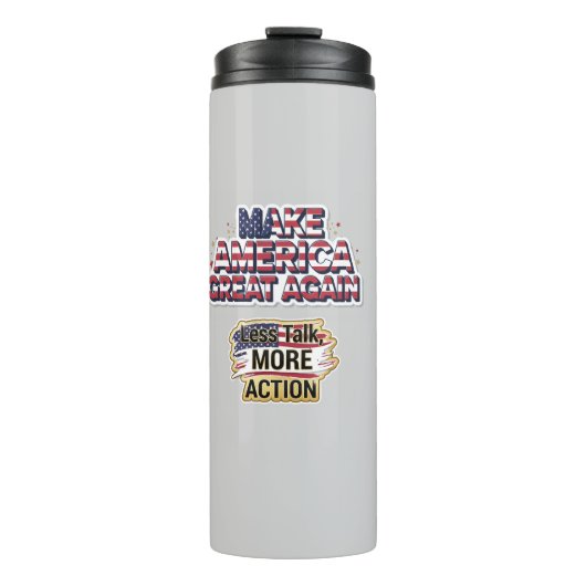 Patriotic Peace Decal Thermosbecher (Vorderseite)