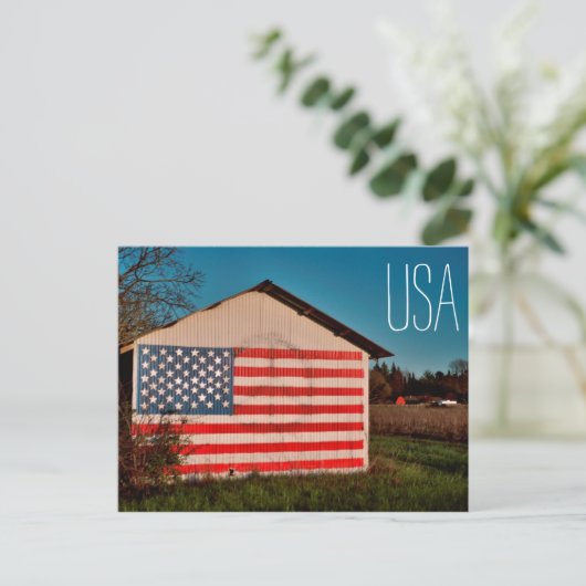 Patriotic & Peace Postkarte (Stehend Vorderseite)