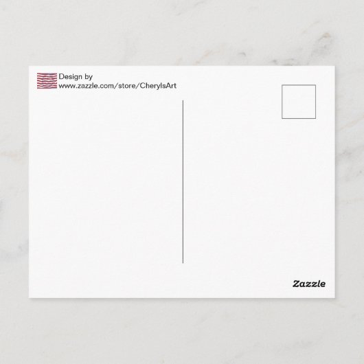 Patriotic Peace Sign Unique USA Flag Postkarte (Rückseite)