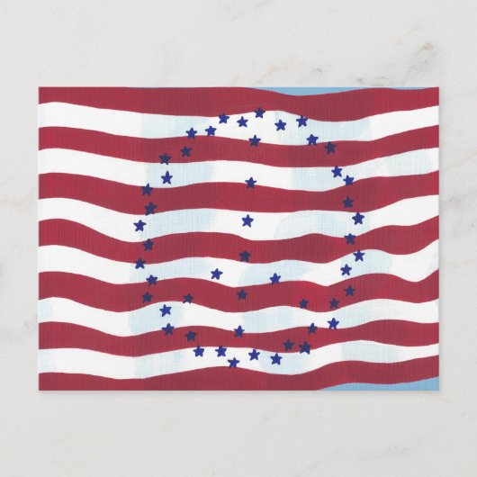 Patriotic Peace Sign Unique USA Flag Postkarte (Vorderseite)