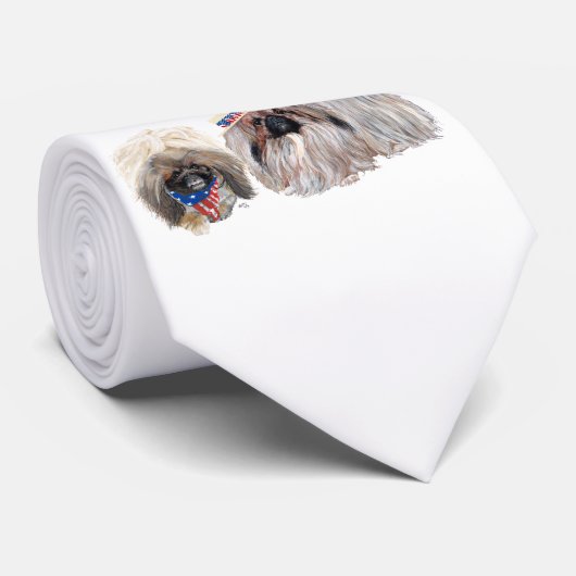 Patriotic Pekingese Krawatte (Gerollt)