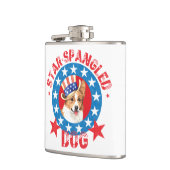 Patriotic Pembroke Welsh Corgi Flachmann (Links)