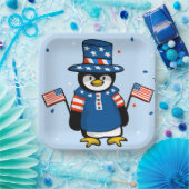 Patriotic Penguin Pappteller (Party)
