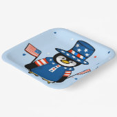 Patriotic Penguin Pappteller (Gewinkelt)