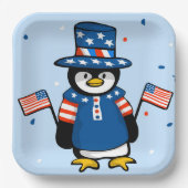 Patriotic Penguin Pappteller (Vorderseite)