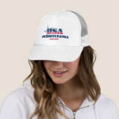 Patriotic Pennsylvania Typografie Trucker Hat Truckerkappe (Beispiel)