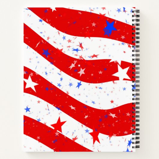Patriotic Personalize Spiral Notebook Notizblock (Rückseite)