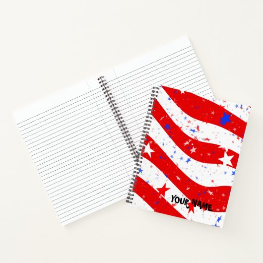 Patriotic Personalize Spiral Notebook Notizblock (Innenseite)